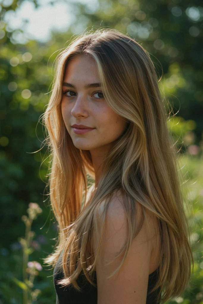 23 Low-Maintenance Butterfly Layers for Long Hair Butterfly Layers with Honey Blonde Highlights
