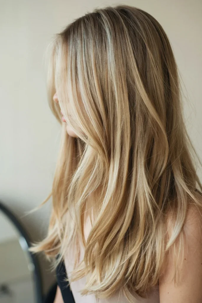 23 Low-Maintenance Butterfly Layers for Long Hair Butterfly Layers with Money Piece Highlights