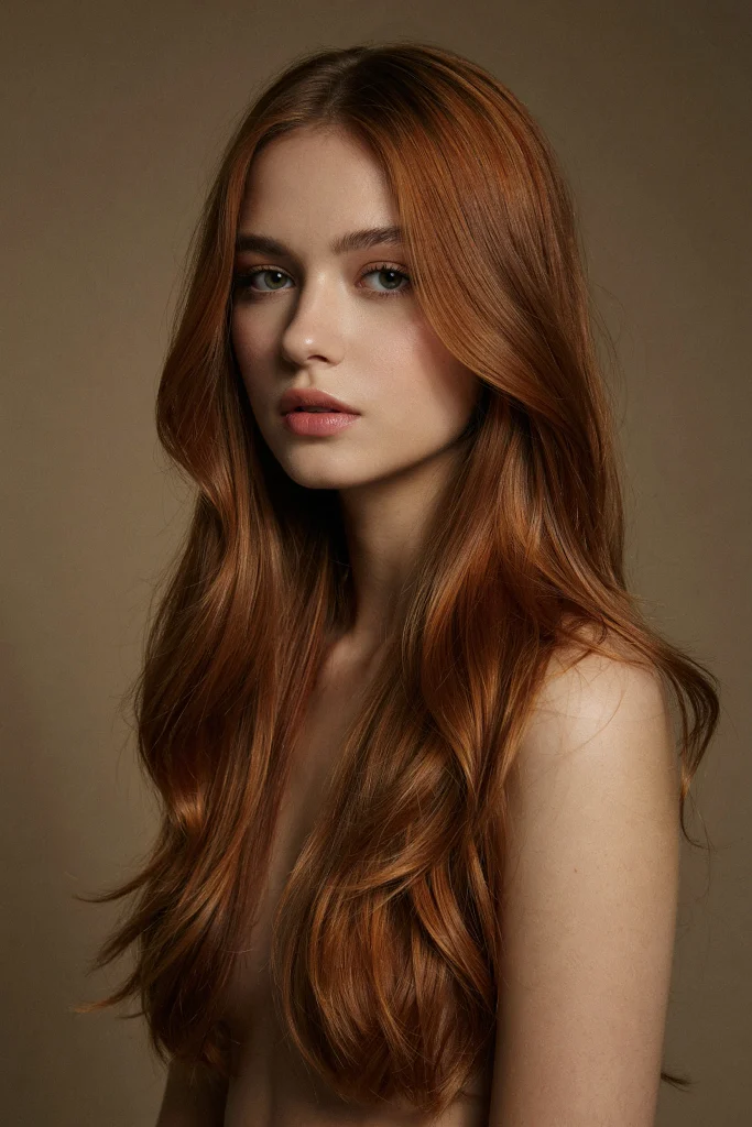 23 Low-Maintenance Butterfly Layers for Long Hair Butterfly Layers with Warm Copper Color