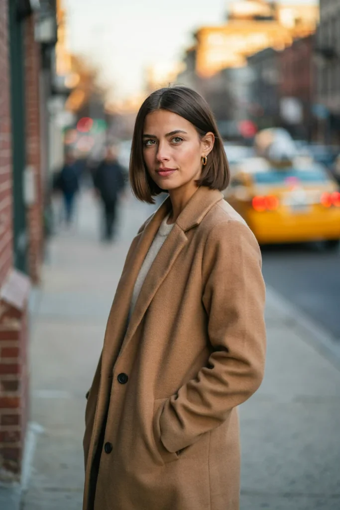 Asymmetrical Blunt Bob with Side Part