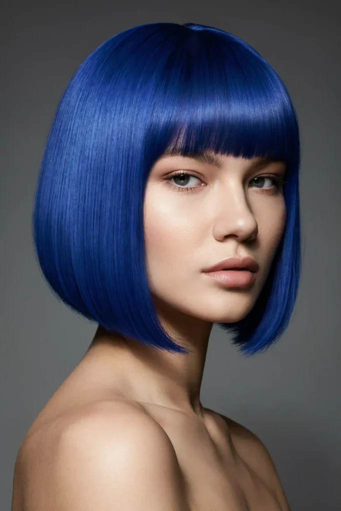 22 Blunt Bob Styles That Are Fresh & Modern blunt bob with bold color