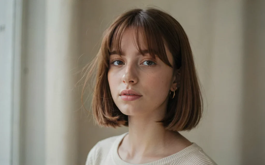 22 Blunt Bob Styles That Are Fresh & Modern blunt bob with curtain bangs