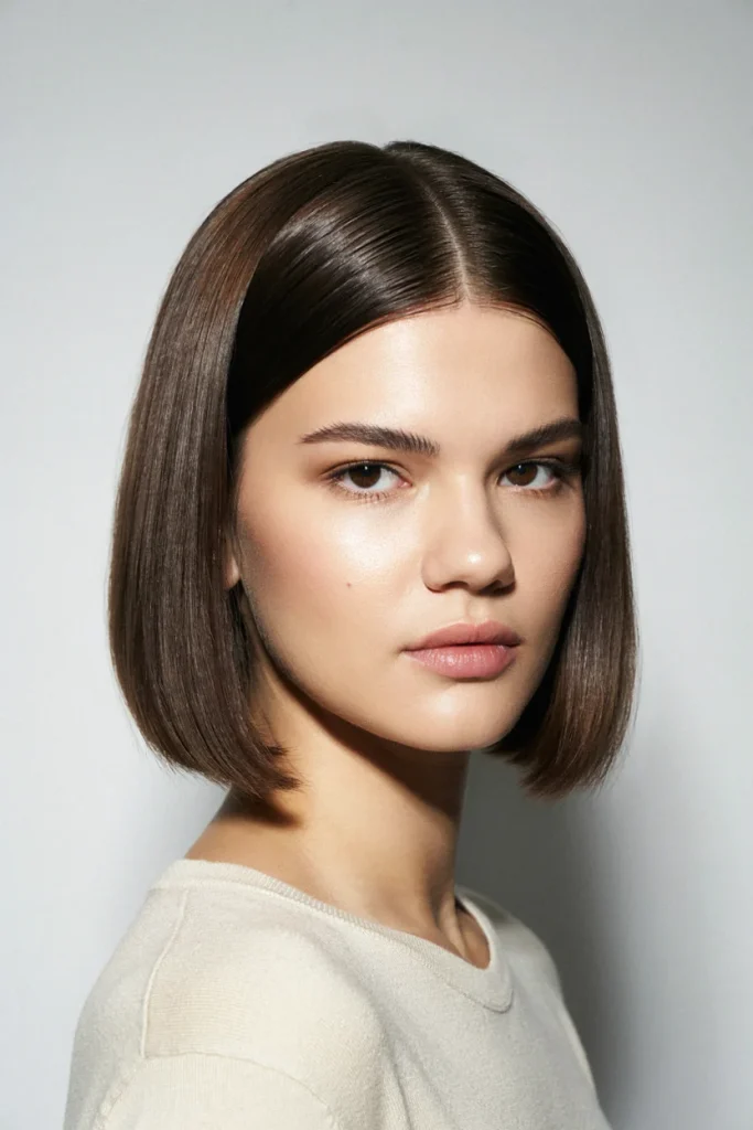 22 Blunt Bob Styles That Are Fresh & Modern blunt bob with deep side part