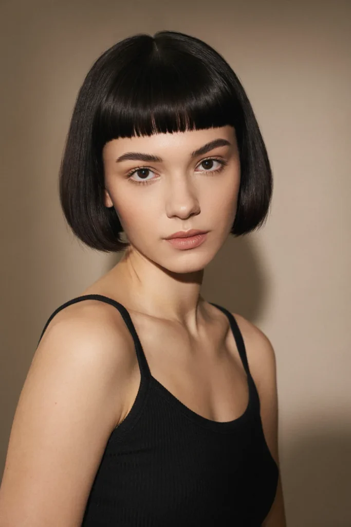 22 Blunt Bob Styles That Are Fresh & Modern blunt bob with micro fringe
