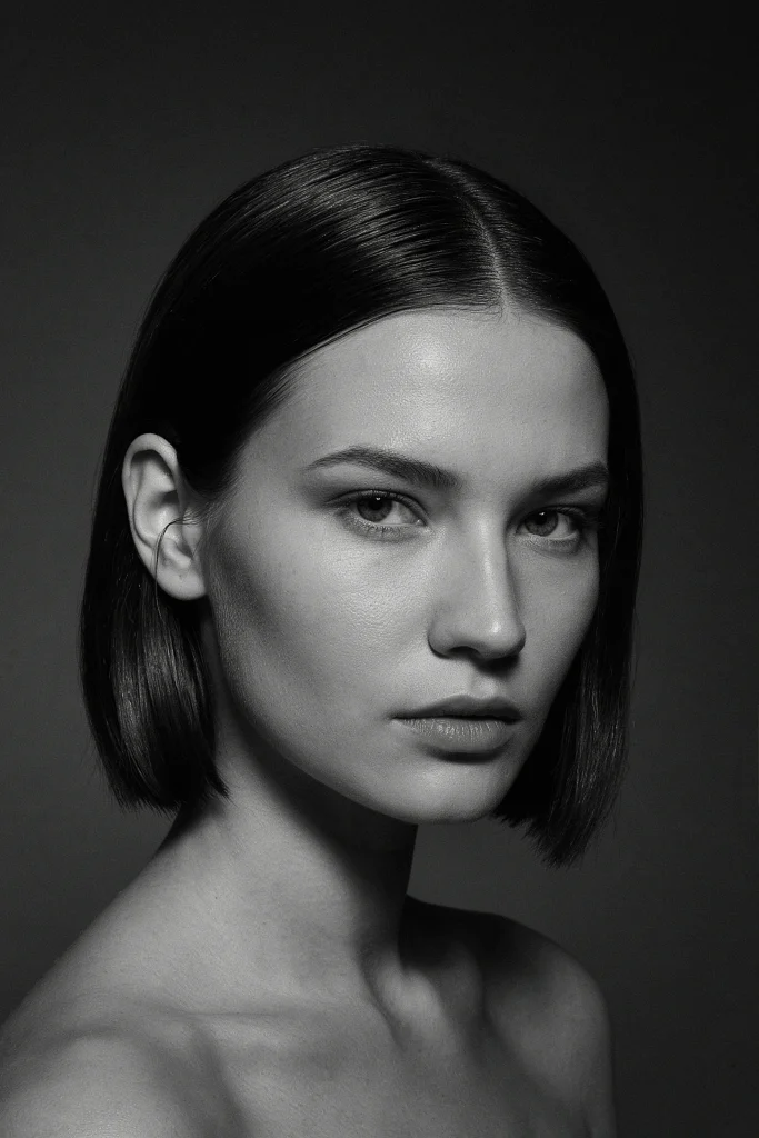 Blunt Bob with Wet-Look Styling