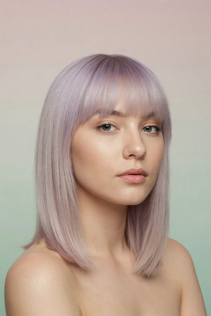  Blunt Lob with Pastel Color