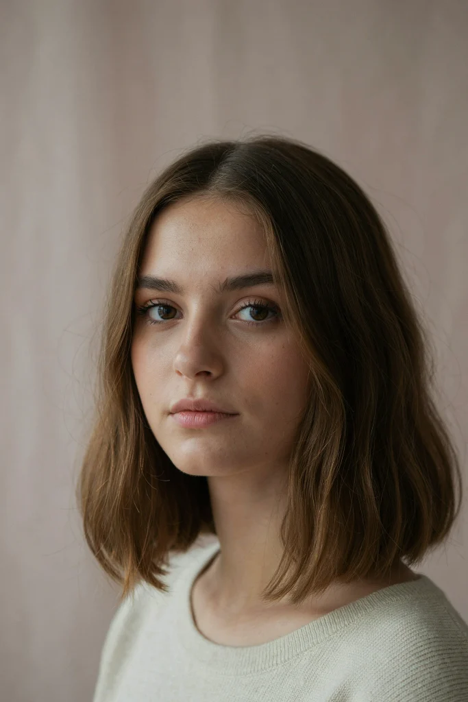 Blunt Lob with Subtle Layers