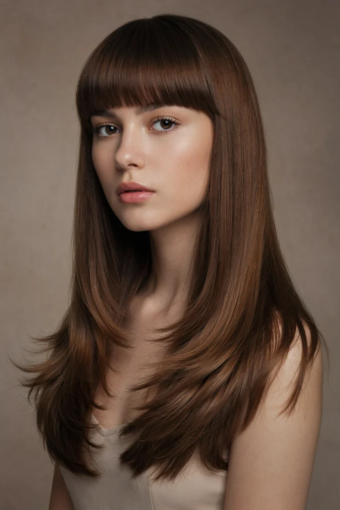 25 Long Butterfly Layers for Effortless Volume Butterfly Layers with Bangs