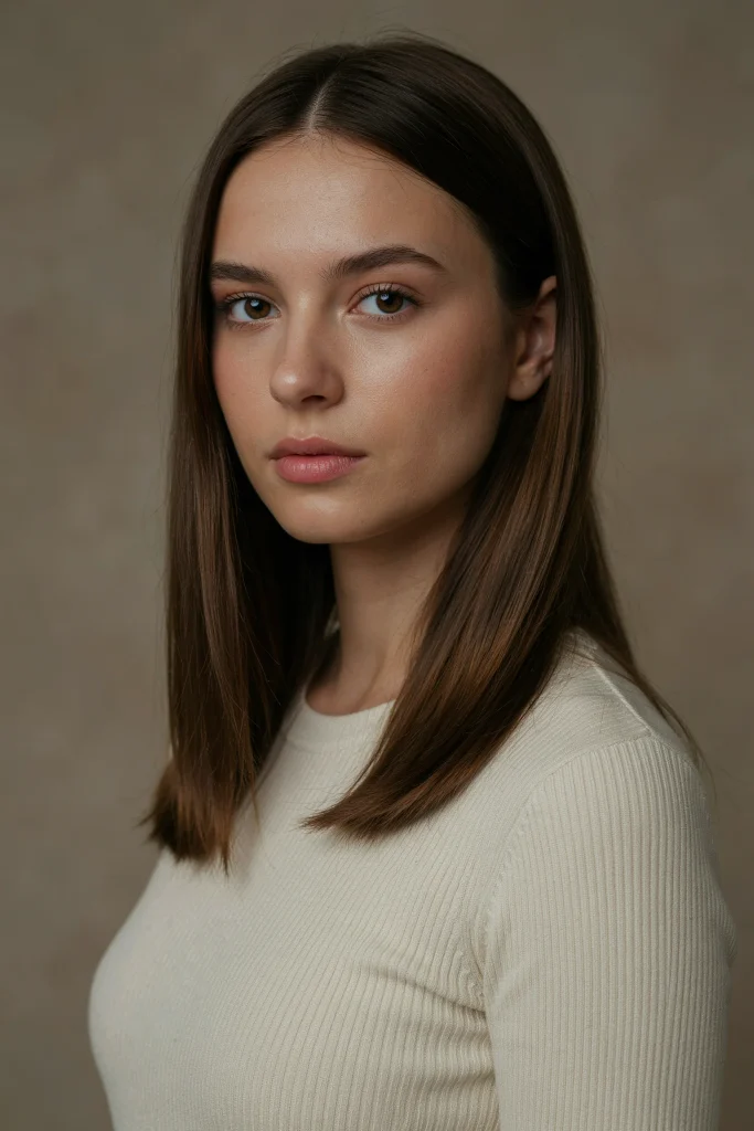 Chocolate Brown Sleek Straight Hair