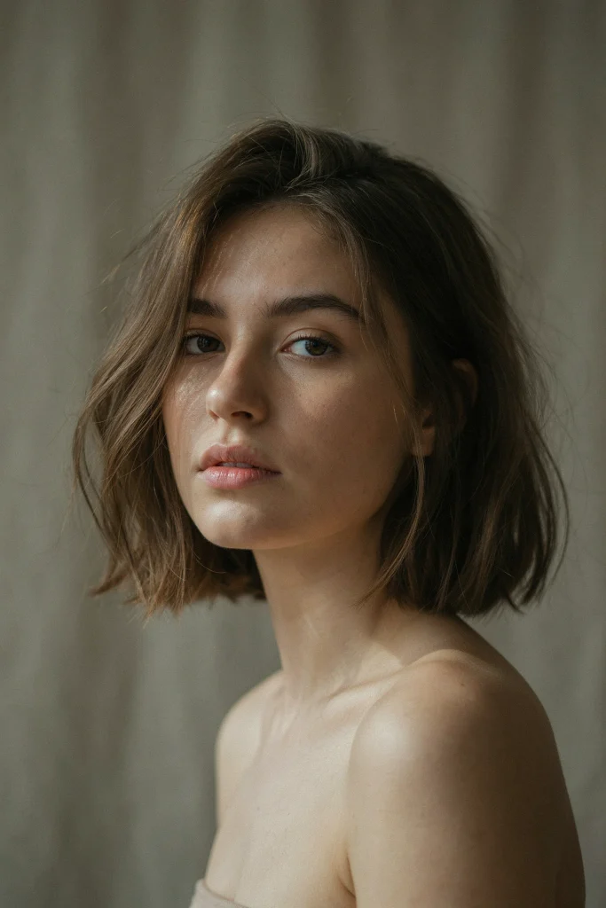 choppy collarbone lob