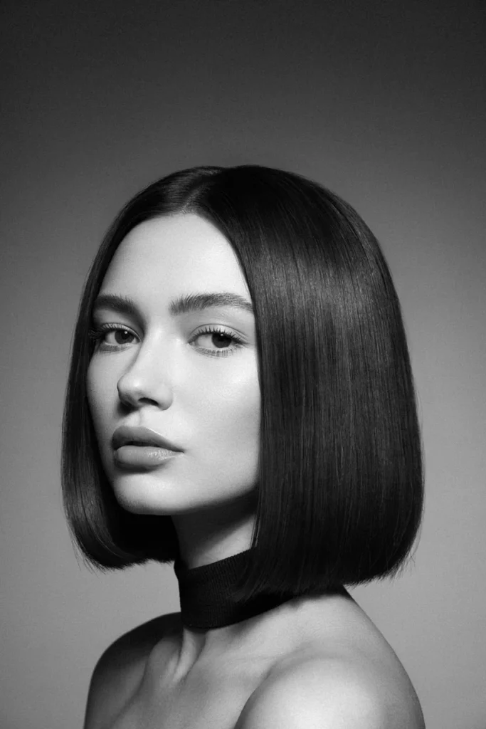 22 Blunt Bob Styles That Are Fresh & Modern classic blunt bob at the jaw