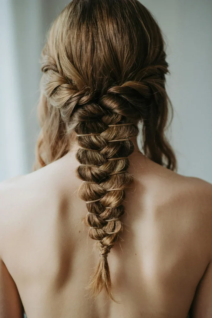 Corset Braid Hairstyles Classic Center-Part Corset Braid