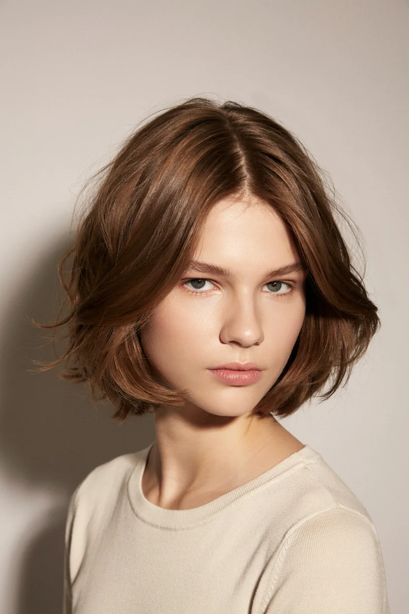 classic short layered cut