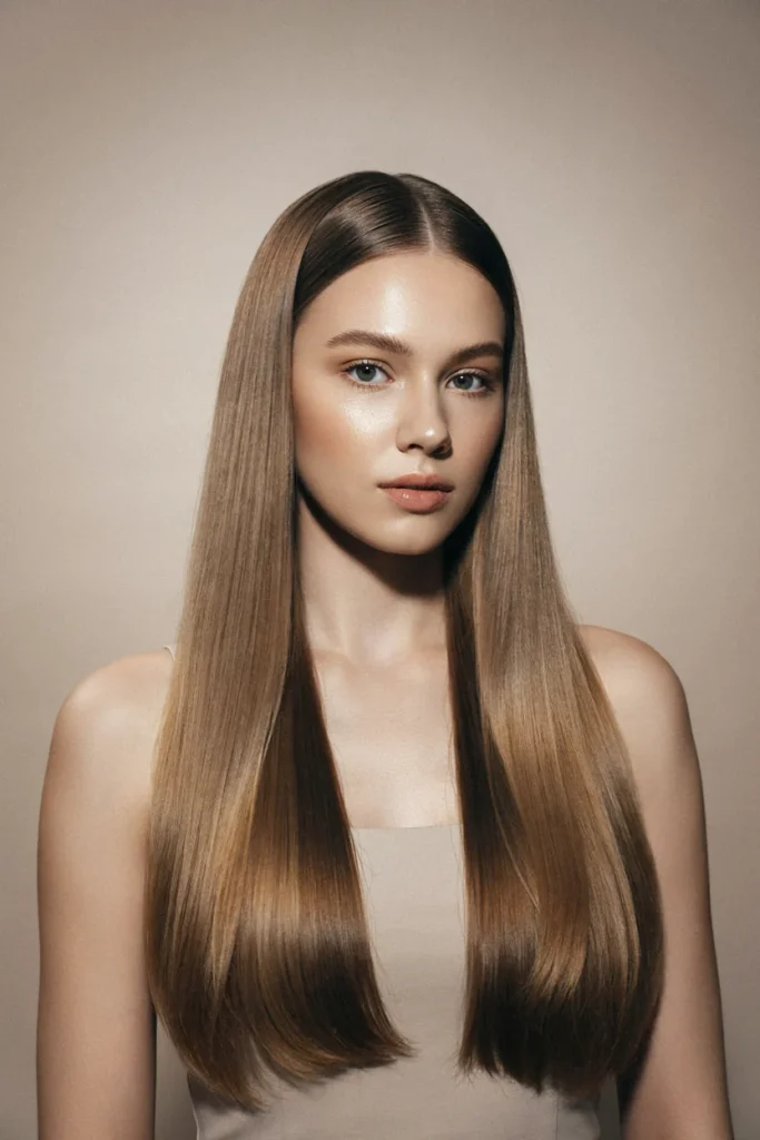 classic sleek open hair