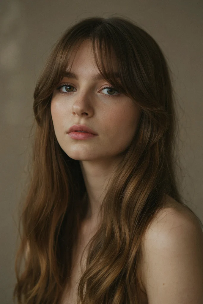 21 Wispy Butterfly Bangs That Frame Your Face Classic Wispy Butterfly Bangs