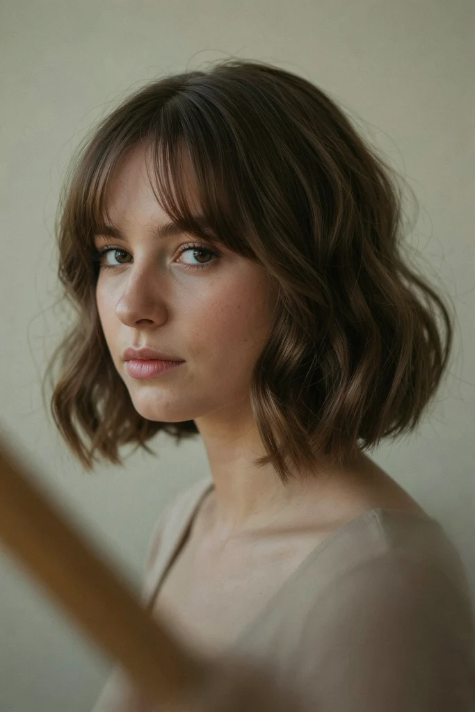 Cloud Bob with Curtain Bangs