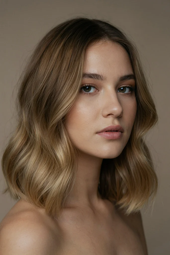 collarbone lob with balayage