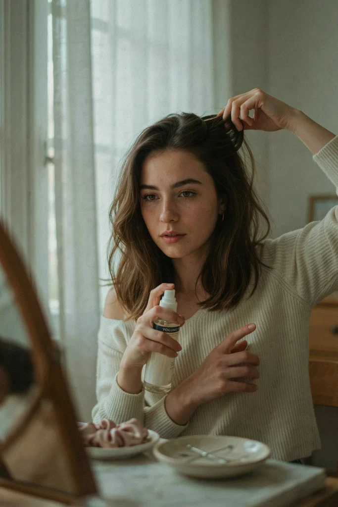 collarbone lob with root volume