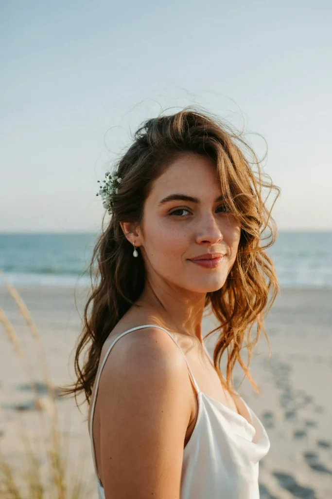 Effortless Beach Bride Waves