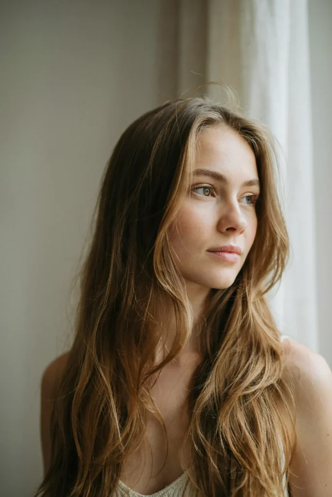 20 Pretty Open Hair Looks for a Soft Glam Vibe Effortless Waves with Natural Part