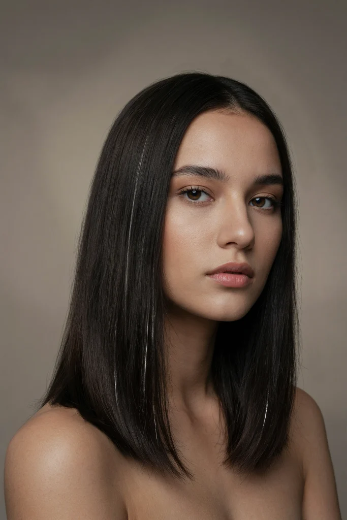 23 Glossy Straight Hair Looks That Shine Bright glossy straight hair with glass ends