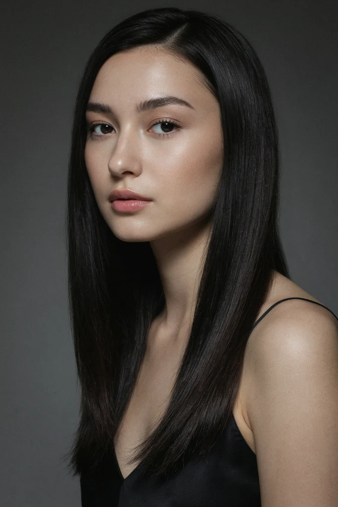  Glossy Straight Hair with Micro Layers
