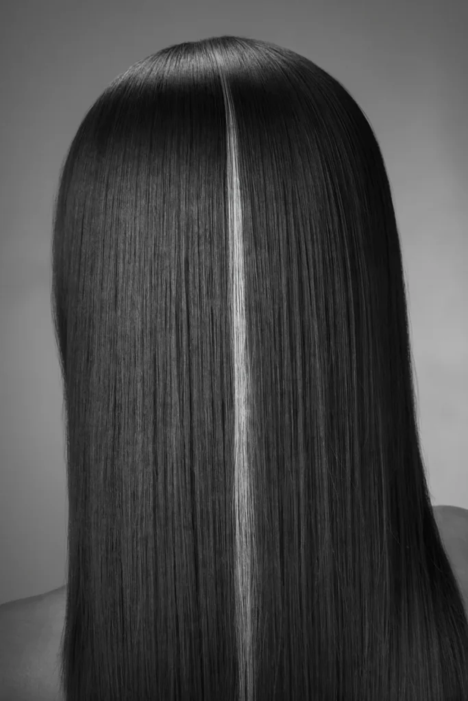  Glossy Straight Hair with Shine