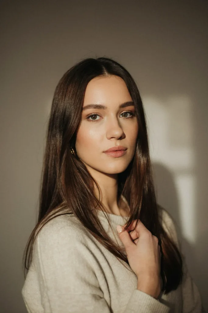 20 Pretty Open Hair Looks for a Soft Glam Vibe Glossy Straight Hair with Subtle Layers