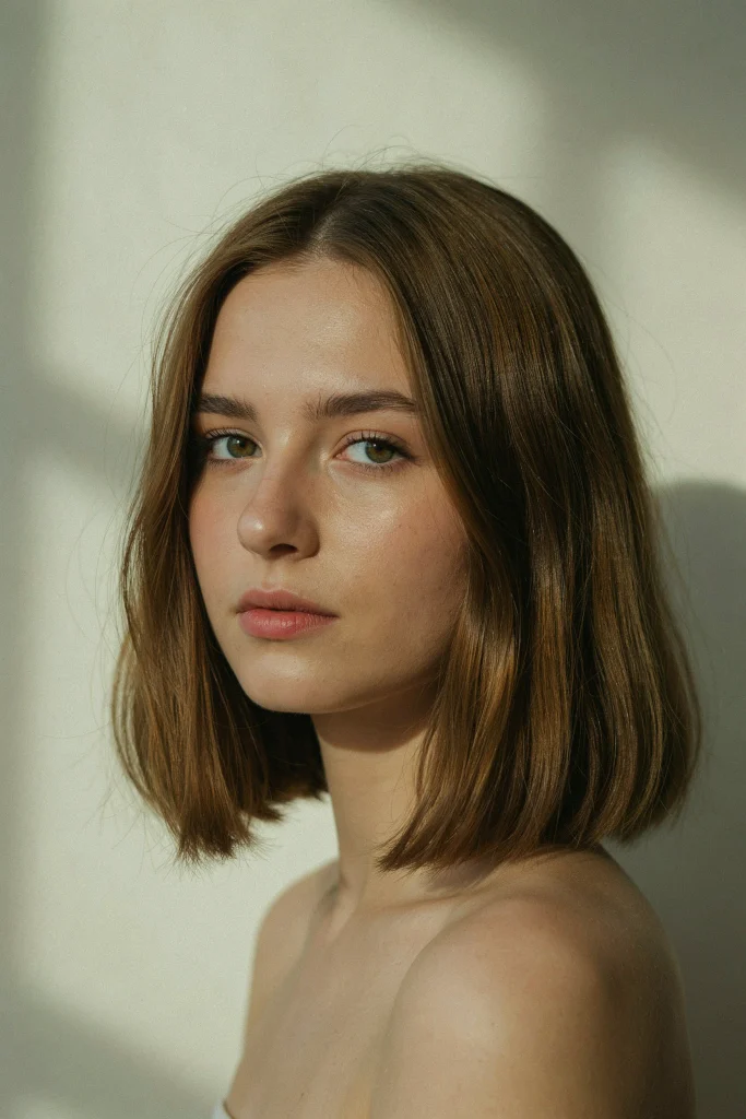  Layered Blunt Bob for Added Volume
