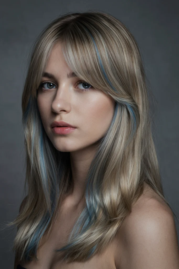 25 Long Layers with Curtain Bangs to Copy Now Long Layers with Curtain Bangs and Bold Highlights