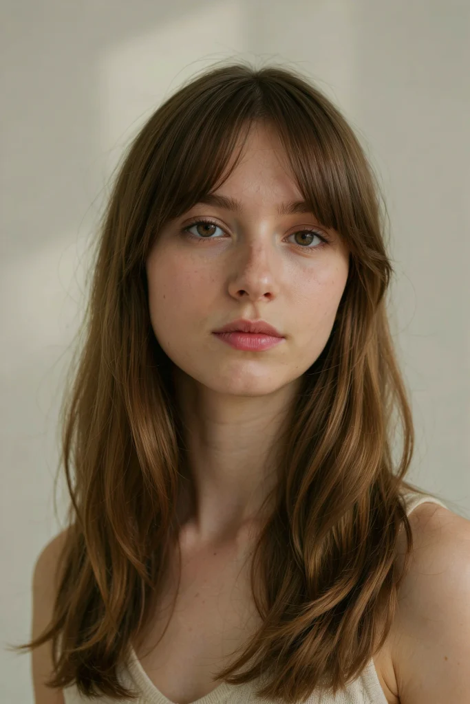25 Long Layers with Curtain Bangs to Copy Now Long Layers with Curtain Bangs for Oval Faces
