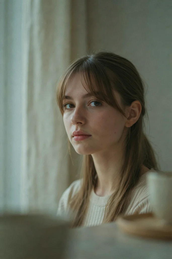 25 Long Layers with Curtain Bangs to Copy Now Long Layers with Curtain Bangs in a Low Ponytail