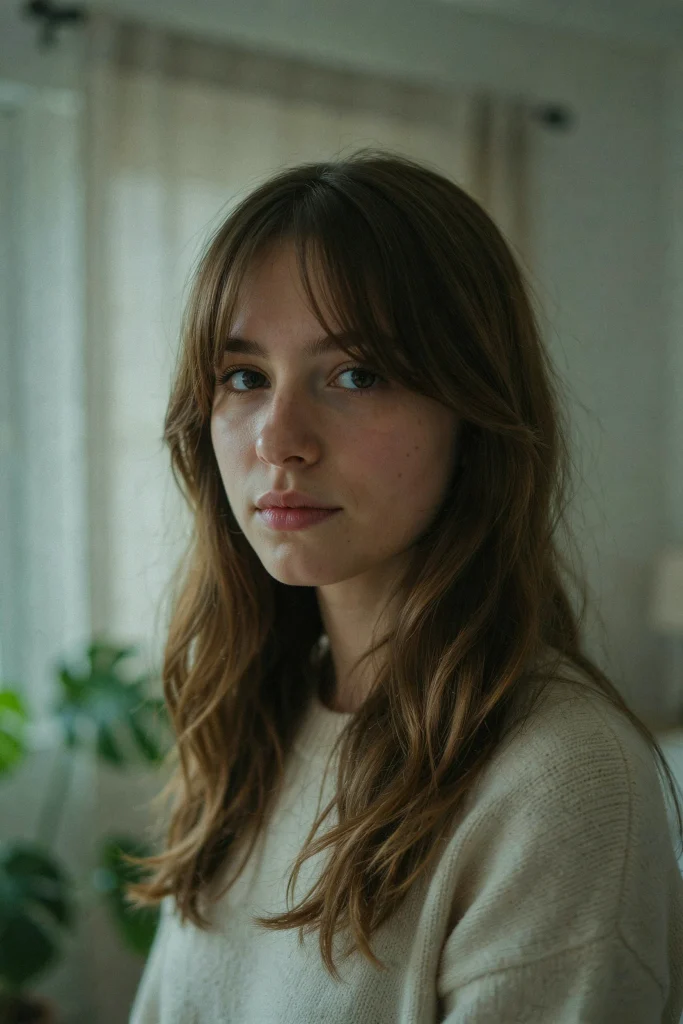 Long Wispy Butterfly Bangs