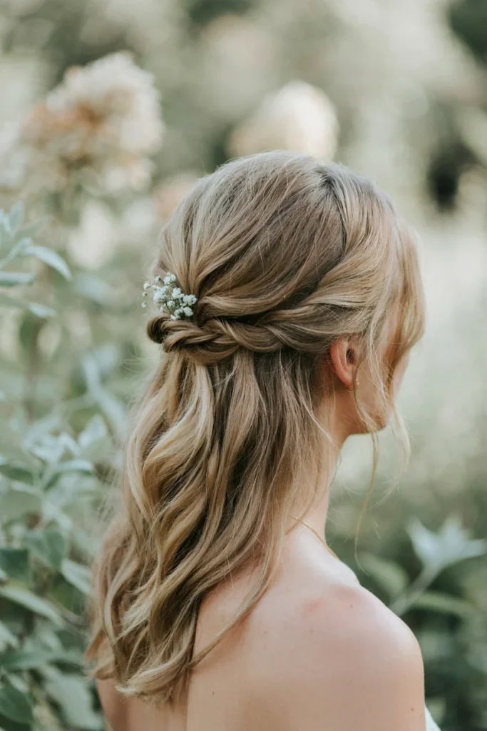  Open Hair Styled with Front Twist Crown
