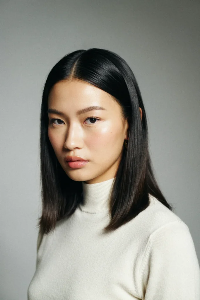  Open Hair with Bold Blunt Ends