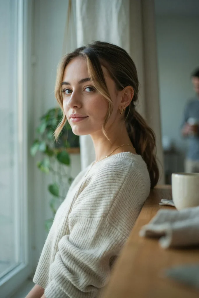  Open Hair with Soft Face-Framing Waves Only
