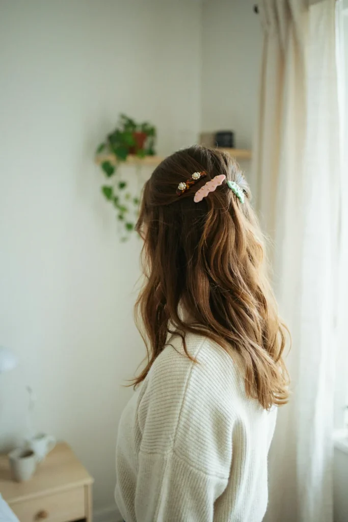  Open Hair with Statement Hair Clips