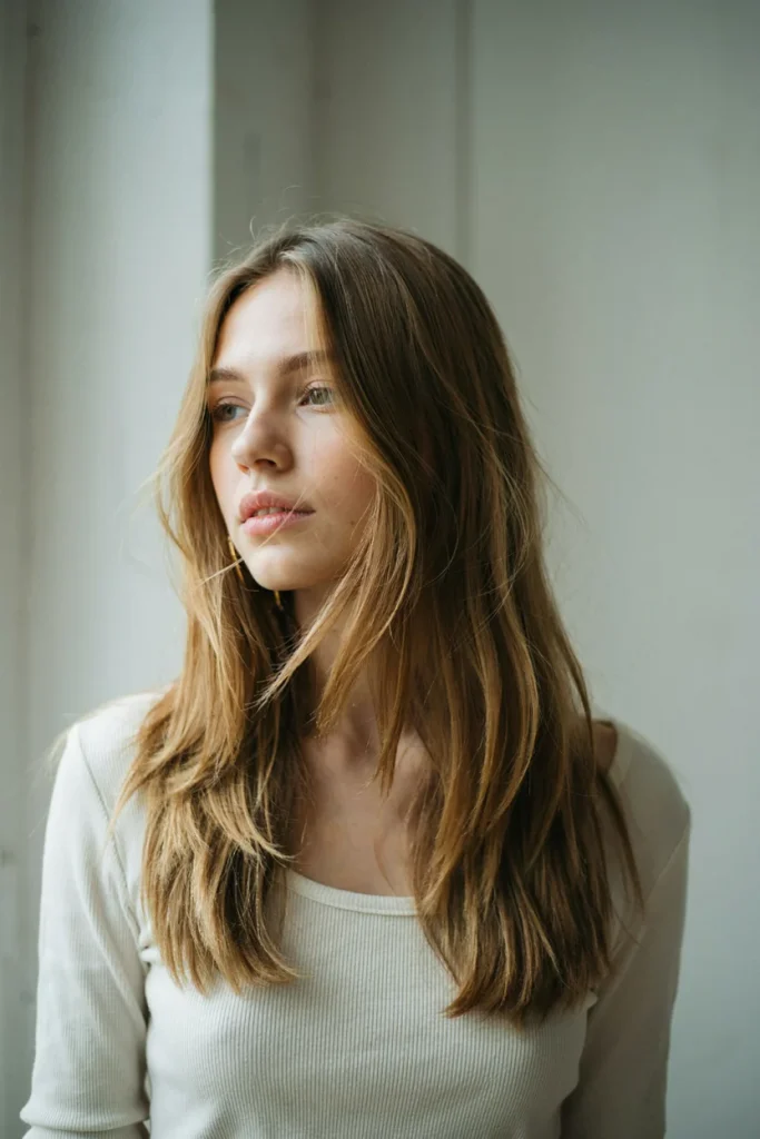 open hair with textured ends