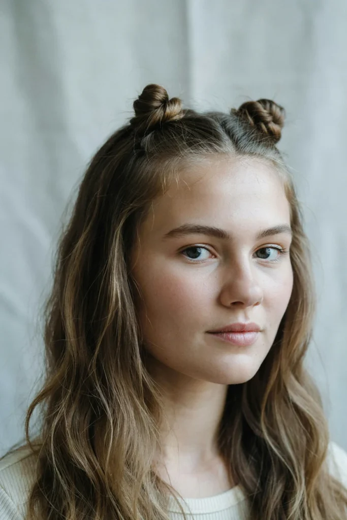  Open Hair with Twisted Front Sections