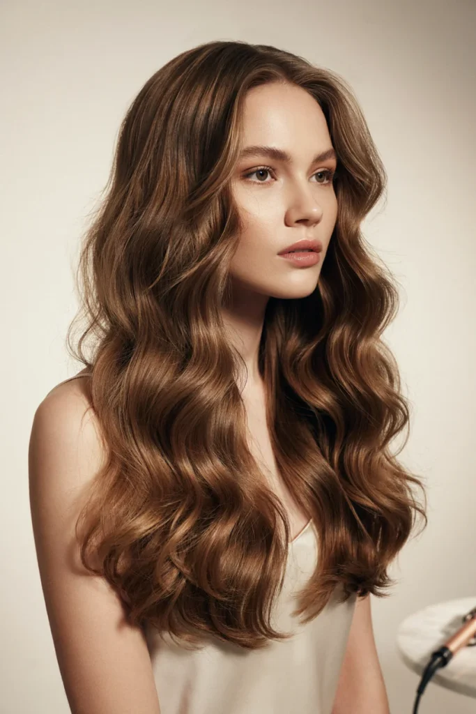 open hair with voluminous curls