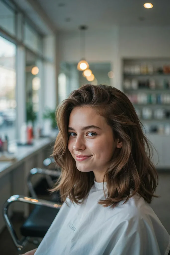 Open Hair with a Bouncy Blow-Dry