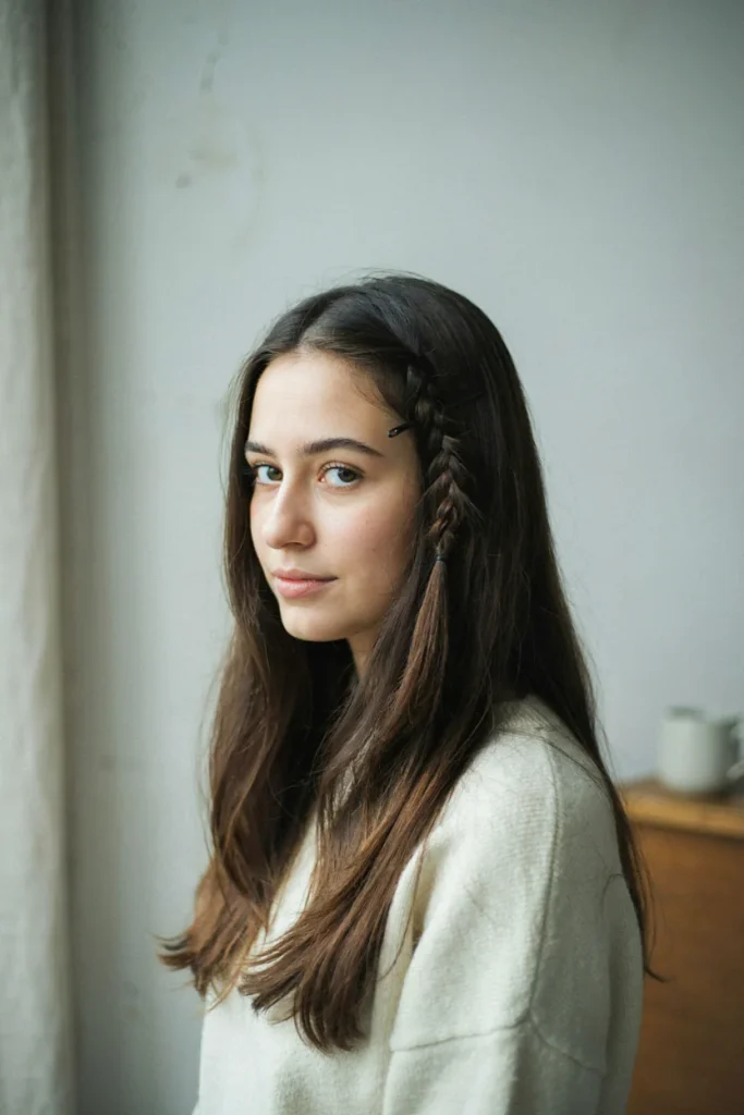  Open Hair with a Front Twist