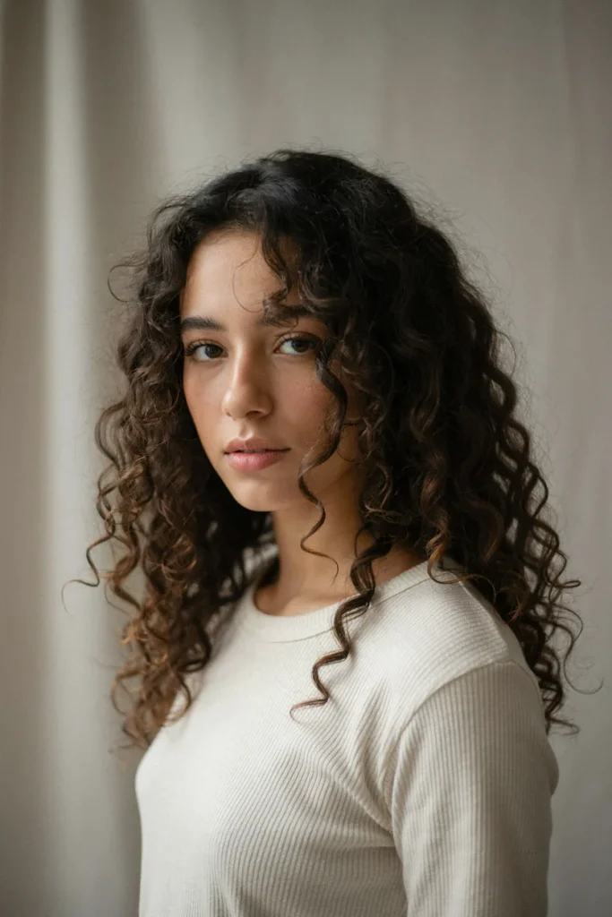 open hairstyle for curly hair