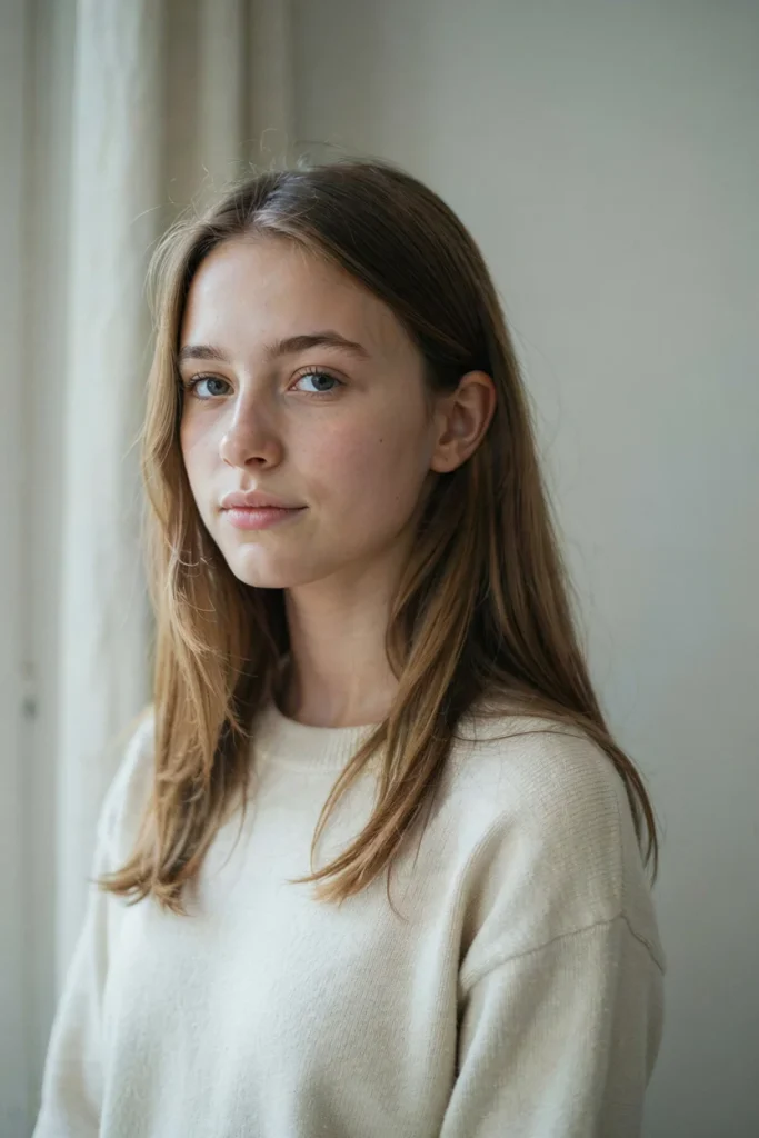 open hairstyle with low side part