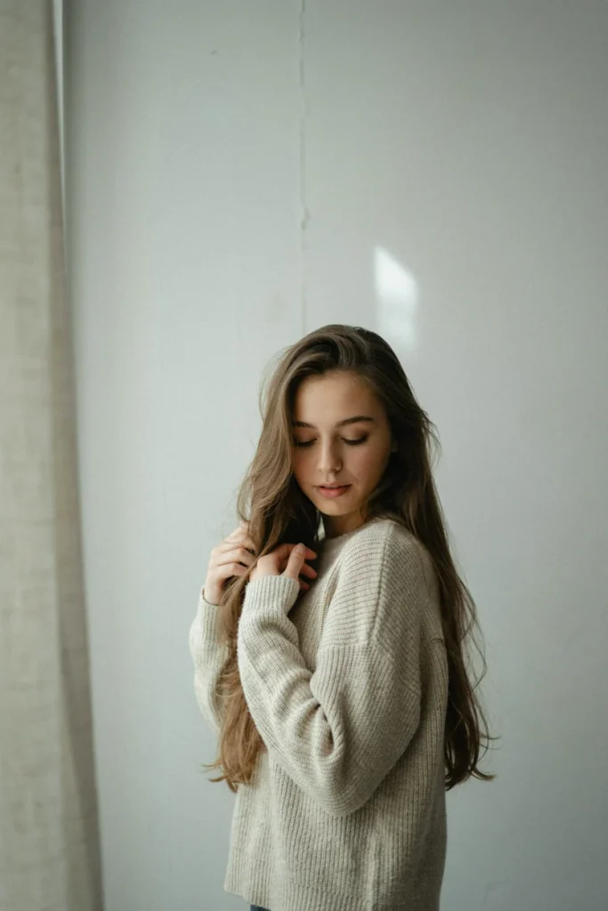 open hairstyle with minimal product