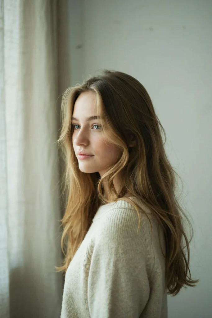 open hairstyle with undone curls