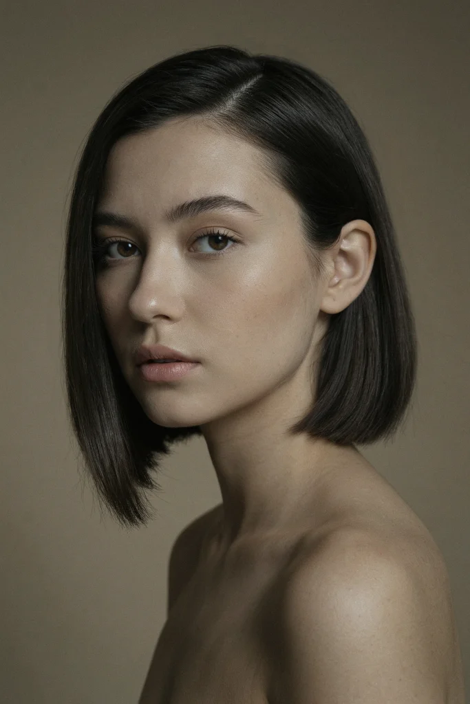 Precision Bob with Deep Side Part