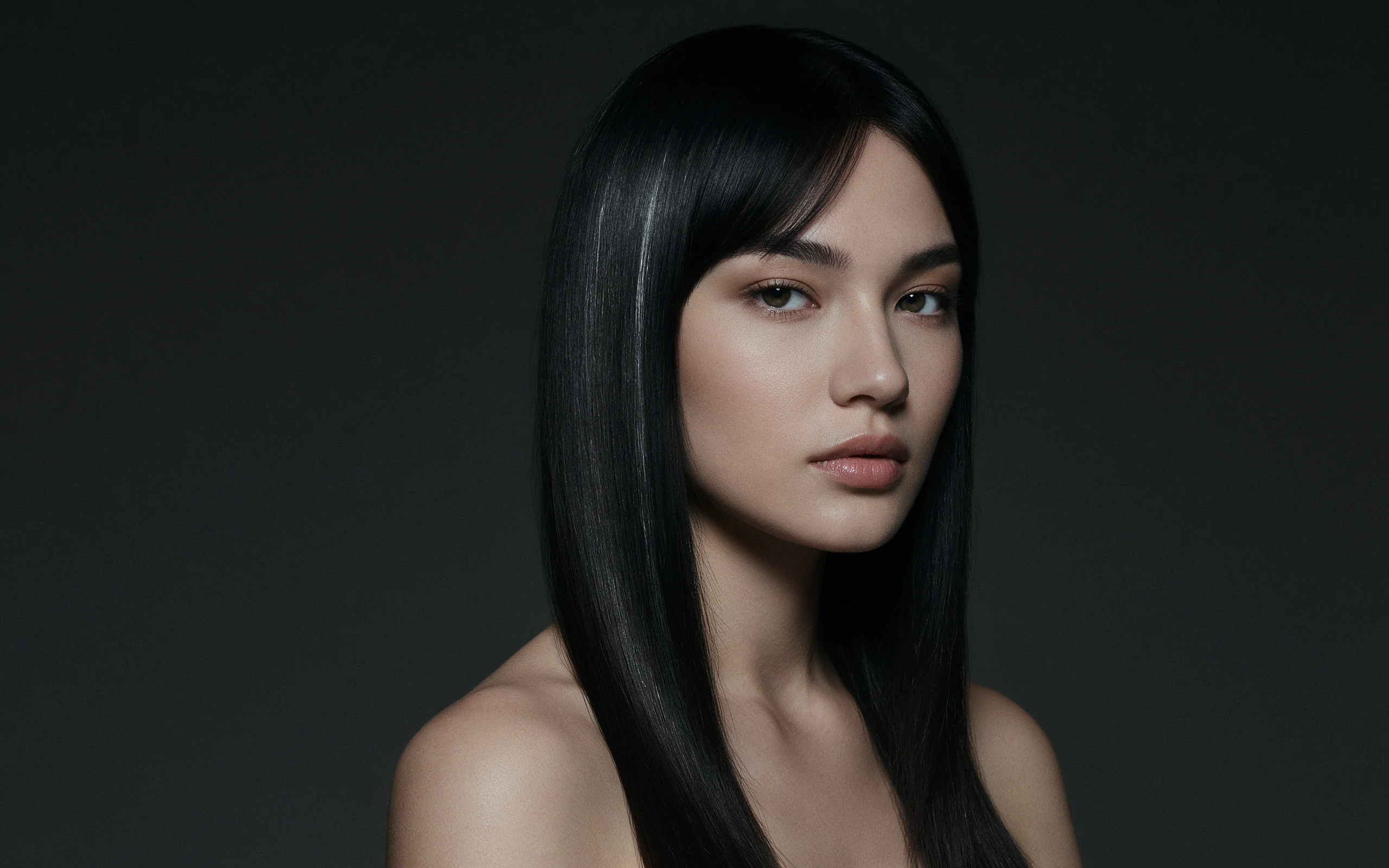 Glossy Straight Hair Looks