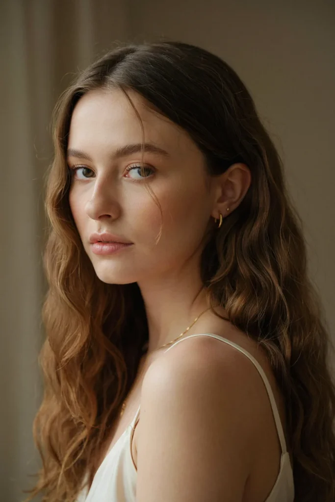 20 Pretty Open Hair Looks for a Soft Glam Vibe Romantic Curls with Side Part