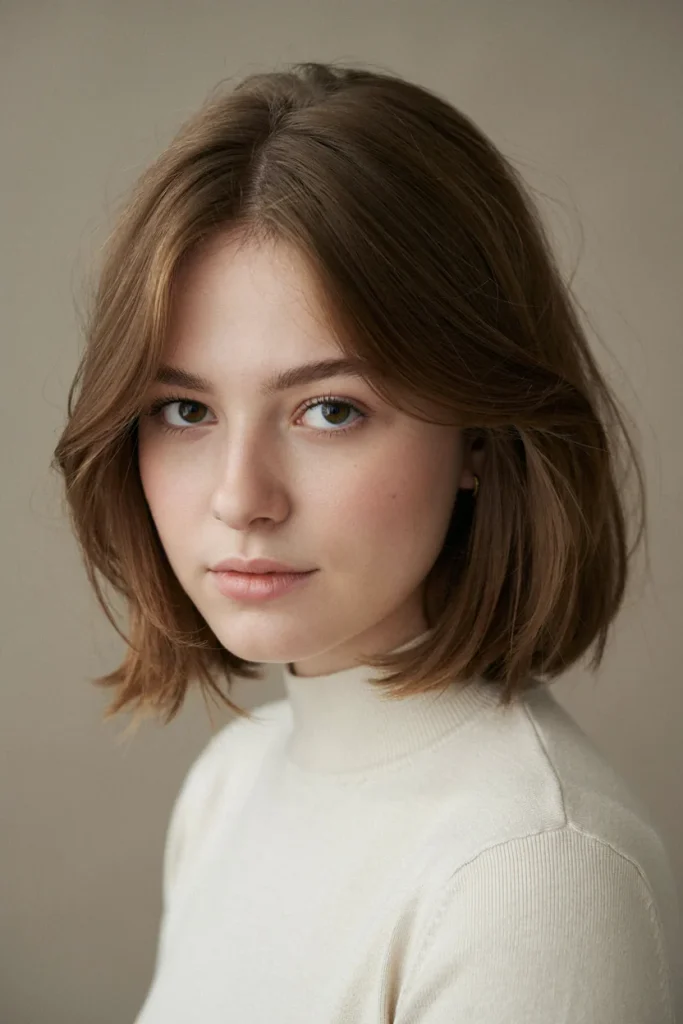 short layered cut for square faces